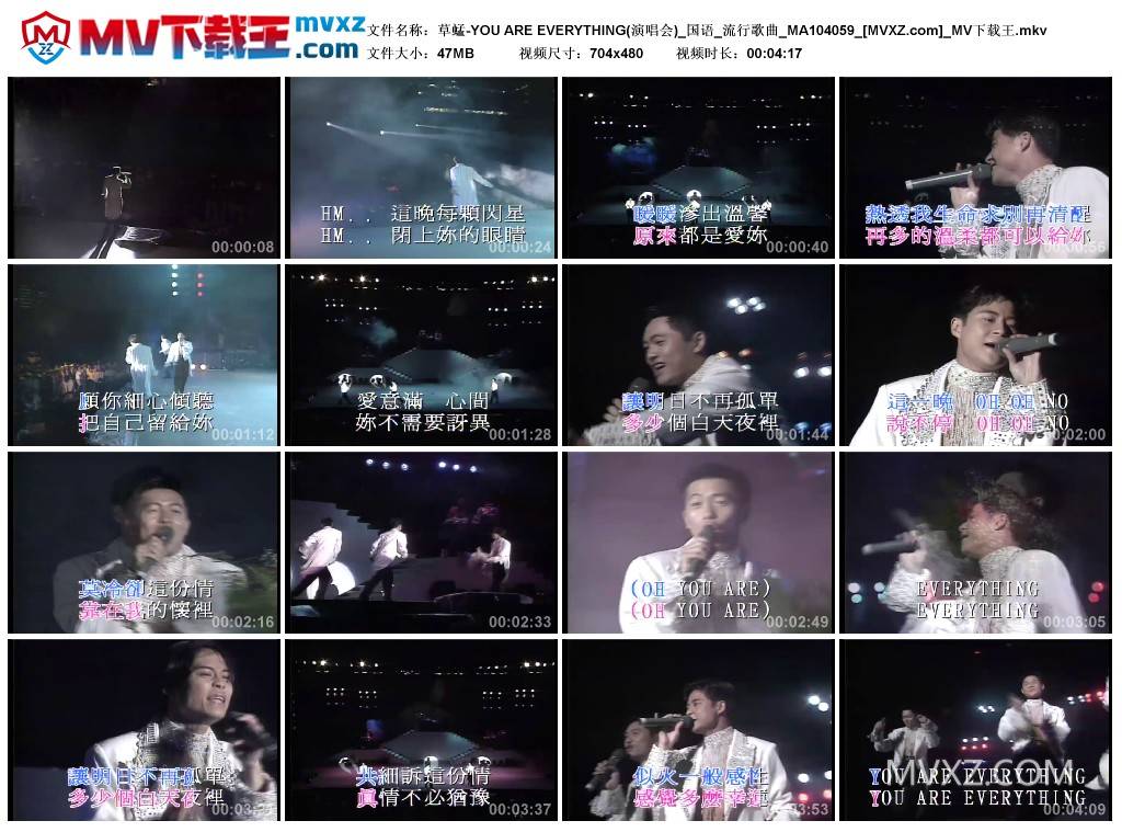 草蜢-YOU ARE EVERYTHING(演唱会)_国语_流行歌曲_MA104059